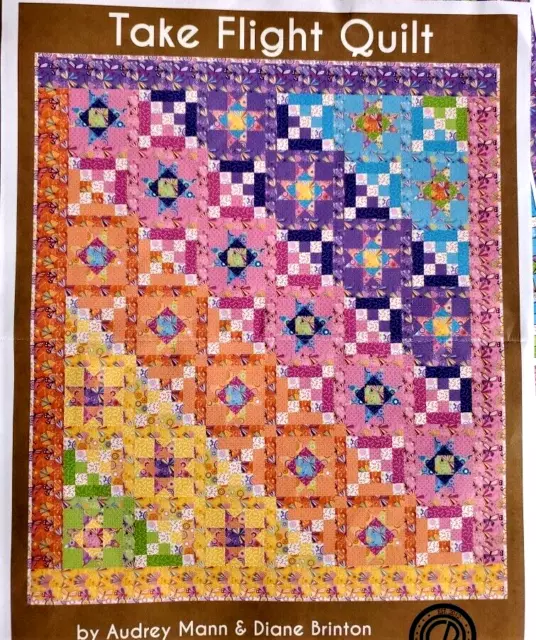*THE CLOTH PARCEL* TAKE FLIGHT Quilt Kit with LILY & LOOM + 6.5 yds * 80" x 92"