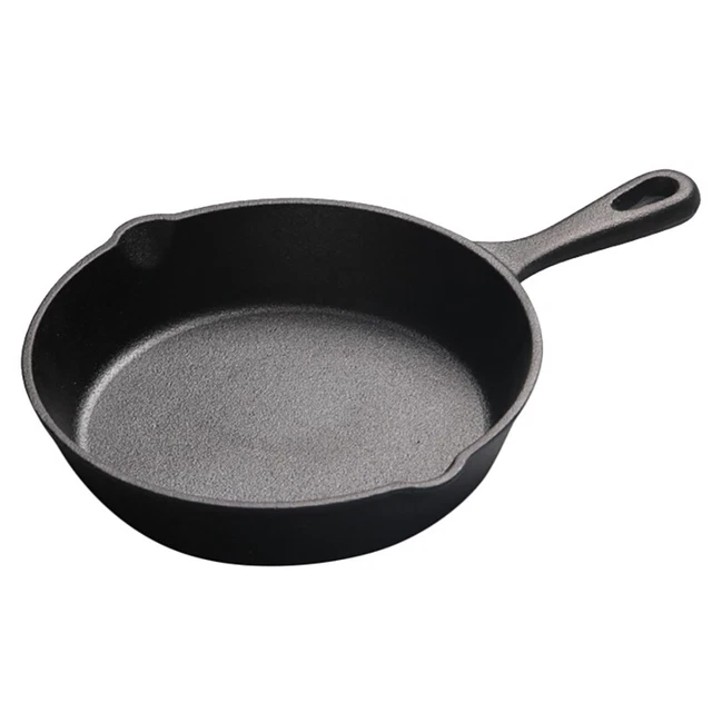 Padella Skillet in ghisa padella per friggere griglia resistente padella per interni O2B9
