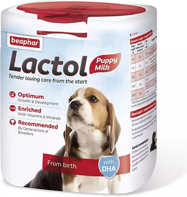 Beaphar Lactole Welpe Katze Milch Kraft Vitamin Milch Pulver 500g Werfen