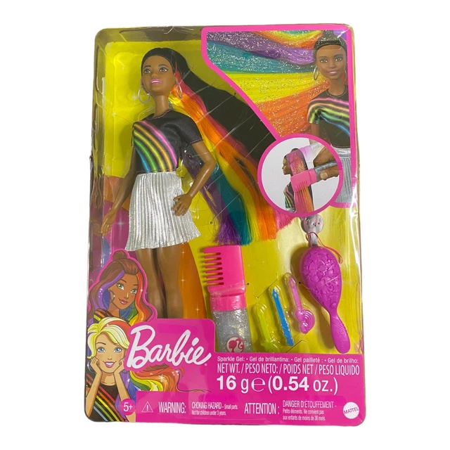 Barbie rainbow sales sparkle head