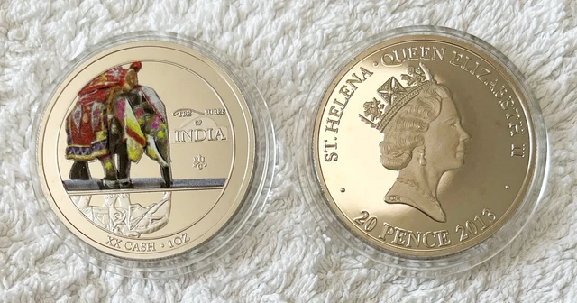 Treasures of India Elephant .999 Silver Layered Coin - Add to Your Collection!