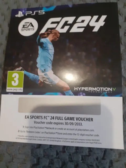 SONY Playstation 5 FC 24 And FC 24 Ulimate Team Full Game Vouchers.