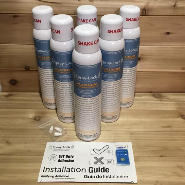 Spray-Lock Platinum Premium LVT Flooring Adhesive 22oz cans (6 can lot)