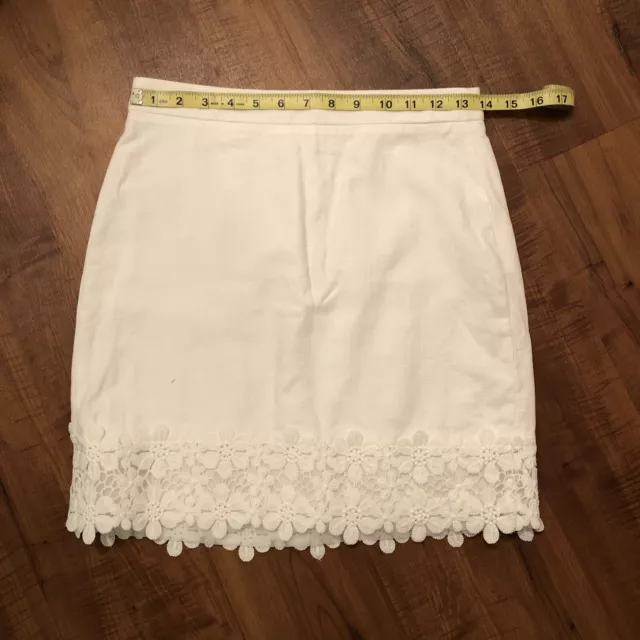 J Crew Skirt ~ Size 0 ~  White Tweed ~ EUC