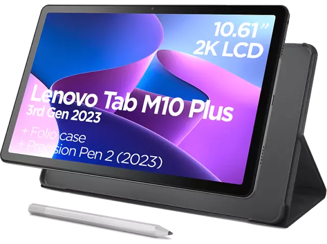 Tablet Lenovo Tab M10 Plus (3rd Gen) 2023 128GB 4GB RAM Funda+Lápiz Incluido