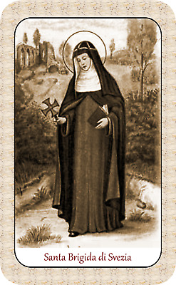 SANTINO HOLY CARD SANTA BRIGIDA DI SVEZIA 