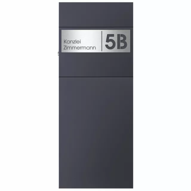 MOCAVI SBox 315 Standbriefkasten groß anthrazit mit Personalisierung (RAL 7016)