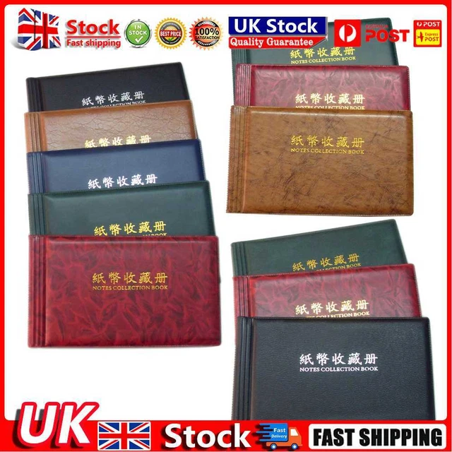 20 Pages Paper Money Currency Banknote Collection Book Storage Album H1