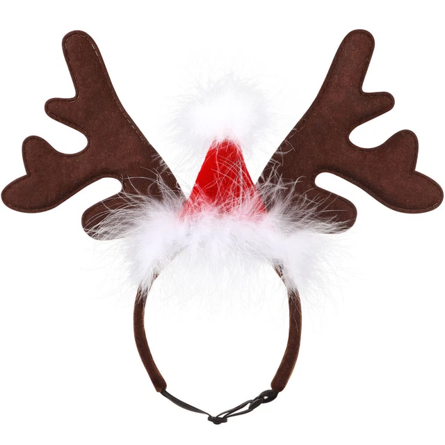 Gorro de Navidad para perro favores para fiestas navideñas sombrero de alce