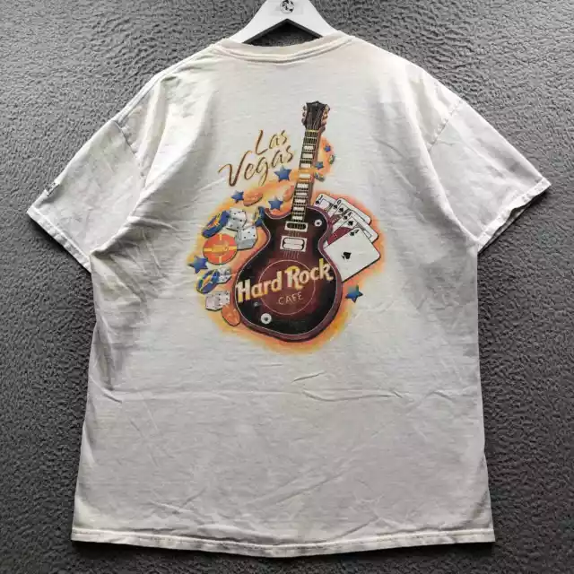 Vintage Hard Rock Cafe Las Vegas T-Shirt Men's XL Short Sleeve Crew Neck White