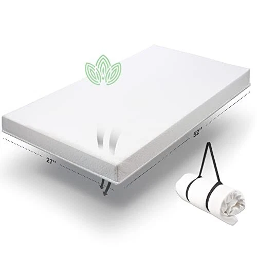 Organic Cotton Crib Topper | CertiPUR-US Ventilated 2-Inch Memory Foam