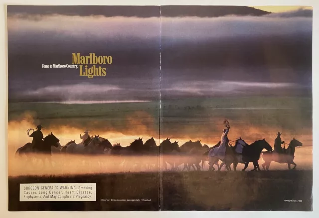 MARLBORO CIGARETTE 2PGS AD RARE 1998 Out Of Print VINTAGE