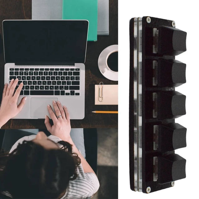 Short Control Keyboard 5-KEY MINI MECHANICAL Keyboard Custom Shortcut Programmable Control ...