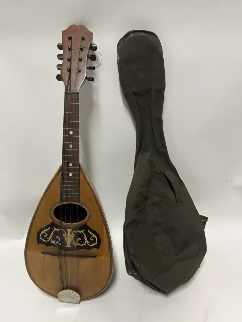 Antique Rare Neapolitan Bowl Back Mandolin made by John D'Angelico