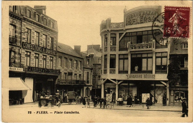 CPA Flers Orne - Place Gambetta (800416)