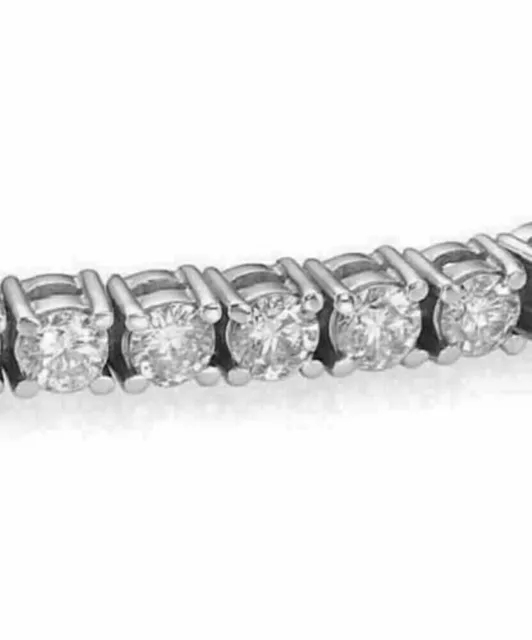 20Ct Coupe Ronde Simulé Diamant Bracelet Tennis 14K Plaqué or Blanc Argent