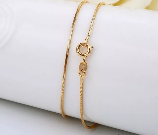 9ct 9K Yellow Gold Plated Baby Girl Kids Unisex NECKLACE CHAIN. L35cm =14" 619Uk