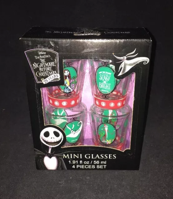 Disney The Nightmare Before Christmas Mini Glasses 4 shot Tim Burton's 25 Years