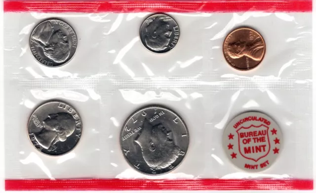 US Mint Set - 1972 - Uncirculated - PDS - OGP Envelope - 11 Coins Sealed 2