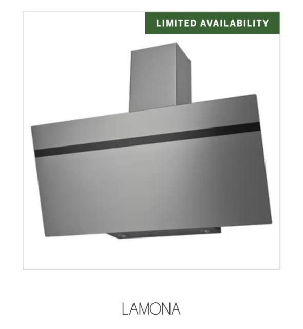 Lamona LAM2705 90cm Angled Cooker Hood, Stainless and Glass - Brand New in Box