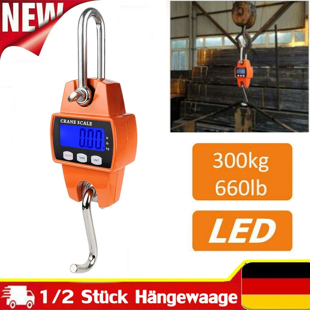 Balanza de grúa 300 kg báscula colgante digital báscula de tracción báscula de caza báscula industrial báscula de carga