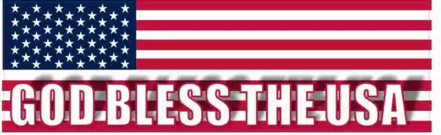 10in x 3in God Bless the USA Bumper Sticker Car Truck Vehicle Bumper Decal
