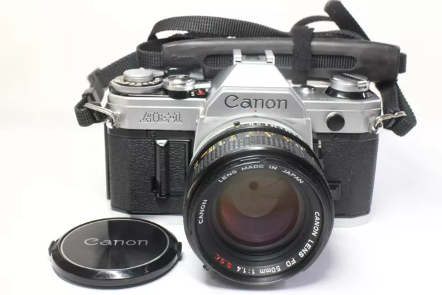 TEL QUEL Canon AE-1 Appareil photo reflex 35 mm Argent + Objectif FD 50 mm...