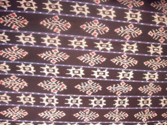 Blanket Large Ikat Machine Woven Weaving Shawl Star Motif Java Indonesia 3