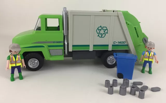 PLAYMOBIL RECYCLING TRUCK Garbage 5938 City Life Building Toy w