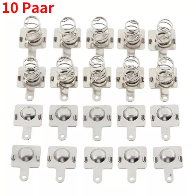 10Paar (20X) Batterie Kontakt Batteriefeder Metall Silber für AA AAA Batterien A