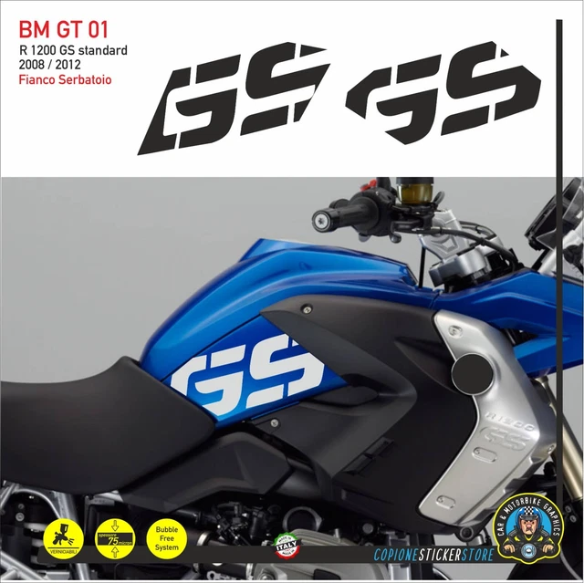 2 Tankaufkleber Für BMW R 1200 GS (2008-2012) – In Schwarz, Passend Für Die Weiße Tankversion