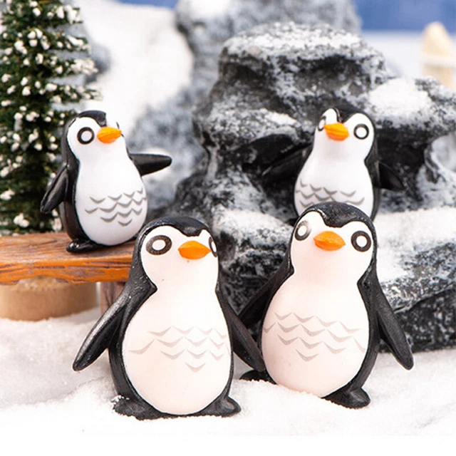 Figurines Miniatures De Pingouins - Lot De 25 En Résine, Pour Décorations Hiver, Noël, Jardin Féerique