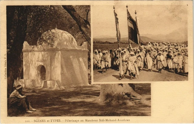 CPA AK Scenes Types pélerinage au Marabout Sidi Mohand Amokran MAROC (669538)