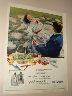 ATKINSONS COLONIA COLOGNE LAVANDA PROFUMO=ANNI '50=PUBBLICITA=ADVERTISING=558 