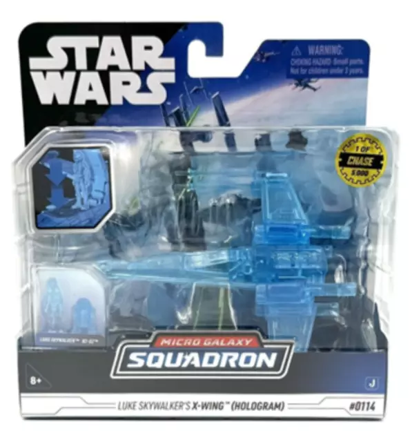 Star Wars Micro Galaxy Squadron Luke Skywalker's X-Wing CHASE Hologram 1 of 5000