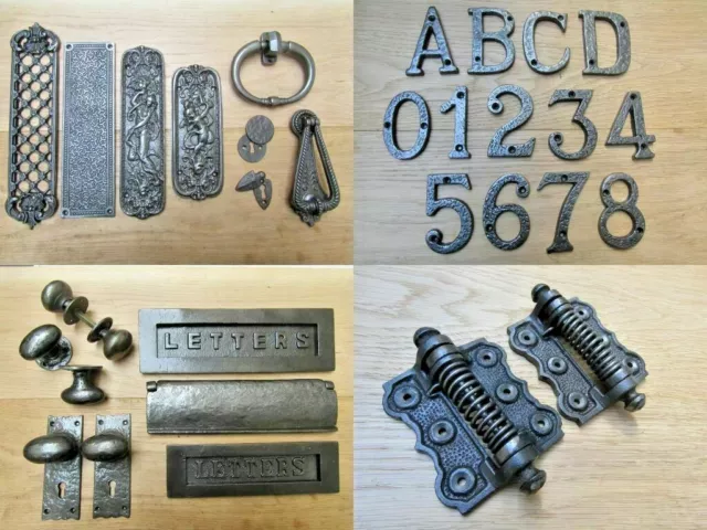 RUSTIC CAST IRON Door furniture main front entrance traditional Accessories