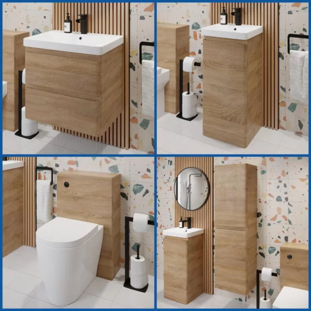 Bathroom Furniture Vanity Unit Basin Storage Cabinet Toilet WC Soft Close Wood