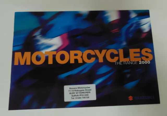 Suzuki Motorcycle Range 2000 Sales Brochure inc TL1000S TL1000R