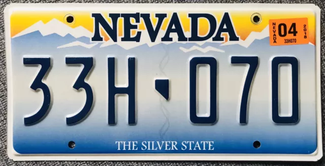 Nevada  Nummernschild / License Plate         Passenger    2018