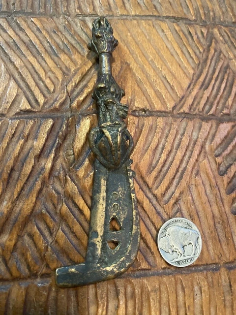 African Akan Ashanti brass bronze gold weight figure of ceremonial sword