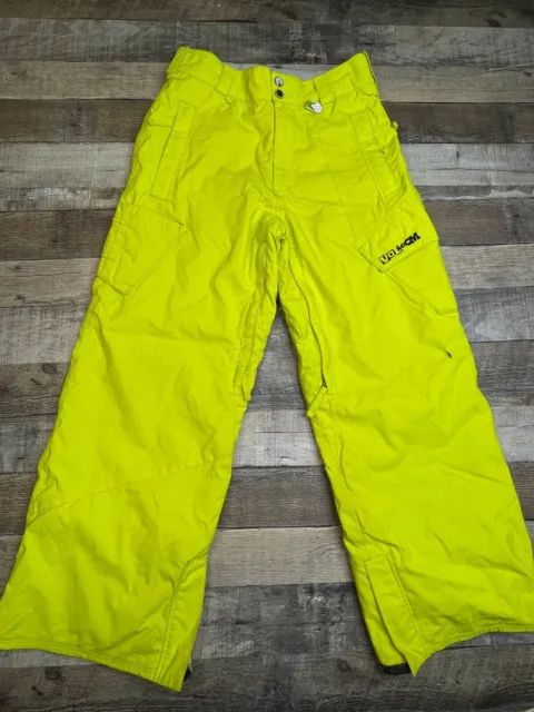 Volcom Youth XL Snow Ski Pants Snowboard Winter Waterproof Insulate Neon Yellow