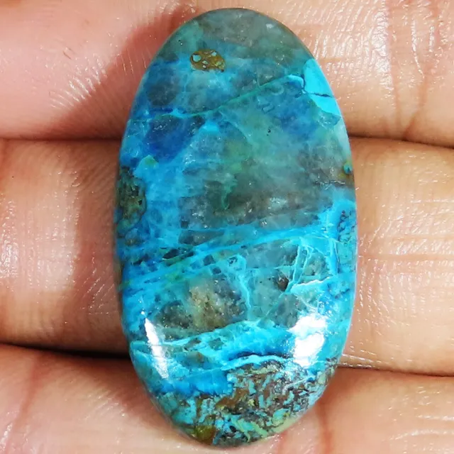 36.00 CT Natural Azurite Oval Cabochon Azurite Loose Gemstone 19x36x5 mm NM-330