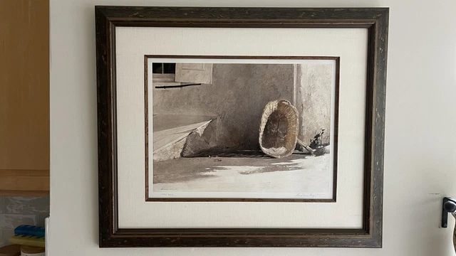 andrew wyeth signed print Monday Morning #146/300 FRAMED with Museum Glass andrew wyeth signed print Monday Morning #146/300 FRAMED with Museum Glass