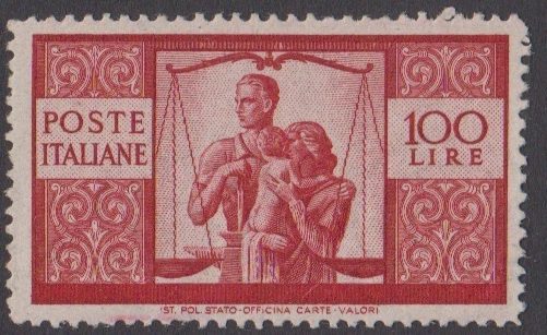 ITALY 1945-48 Work, Justice & Family 100l MNH** superb