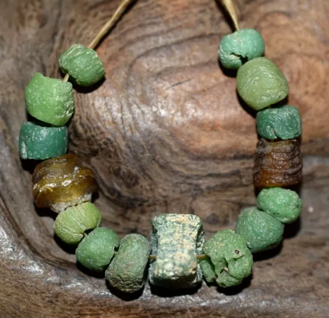 Rare Ancient Glass Excavated Dig Beads Afghanistan Trade Circa 1000 Years Old