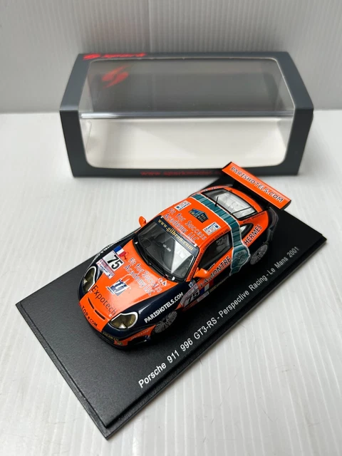 Miniature Spark S4761 Porsche 911 996 GT3 RS Perspective Racing LM2001, Occasion