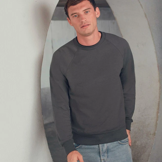 Felpa Leggera Uomo Fruit Of The Loom Fr621380 Reglan Sweat Fashion Style Top