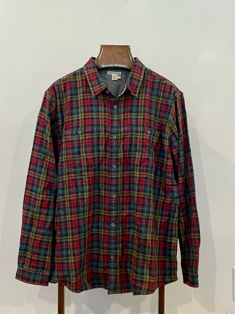 Carbon 2 Cobalt Men's Plaid Flannel Button-up Shirt - Size XL