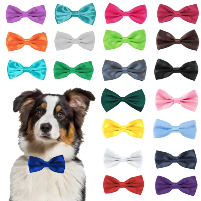 Dog Bow Tie Pre Tied Dickie Adjustable Pet Collar Animal Neck Hound Canine Pooch