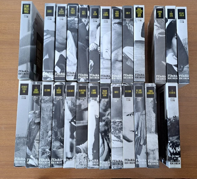 Lotto Collezione 35 Film Vhs L'Unità CAPOLOVARI ITALIANI Vari titoli